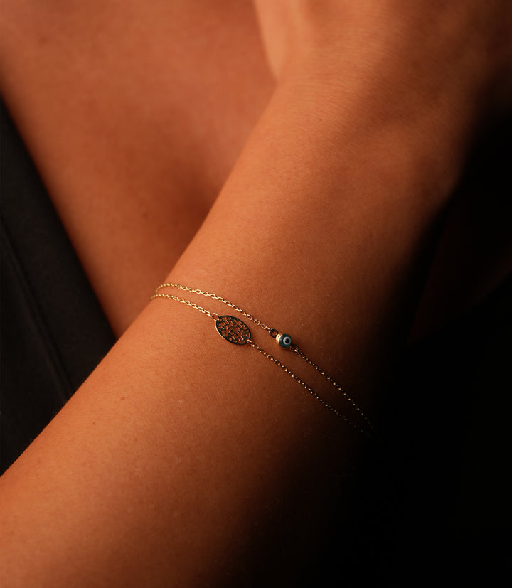 Nazar Filigran Armband – 585er Gold