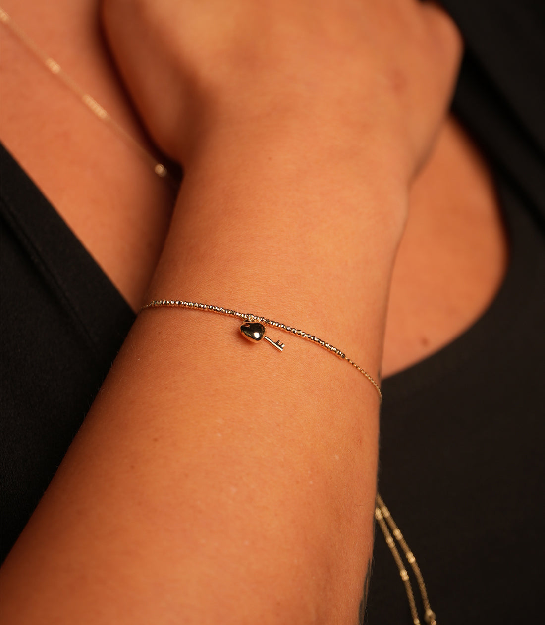 Dorika Schlüssel der Liebe Armband – 585er Gold