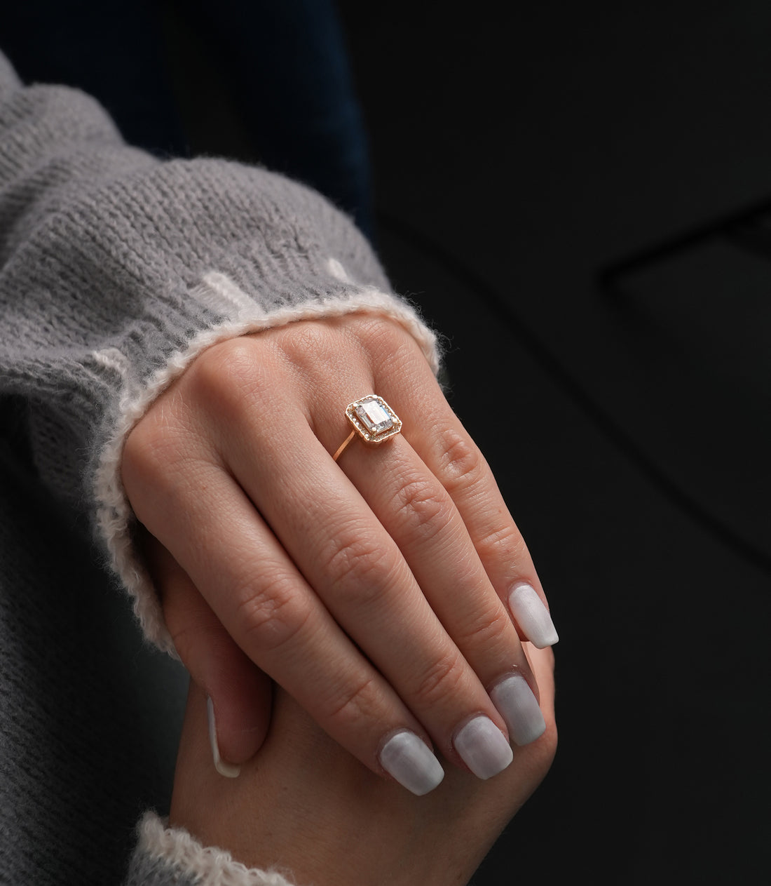 Baguette Royaler Schein Ring – 585er Gold