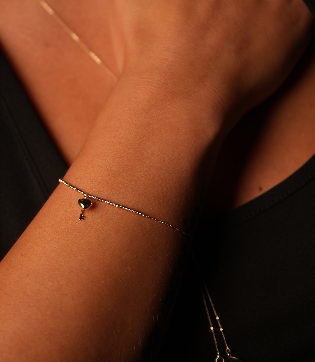 Dorika Schlüssel der Liebe Armband – 585er Gold