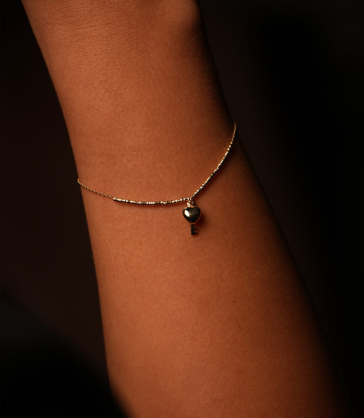 Dorika Schlüssel der Liebe Armband – 585er Gold