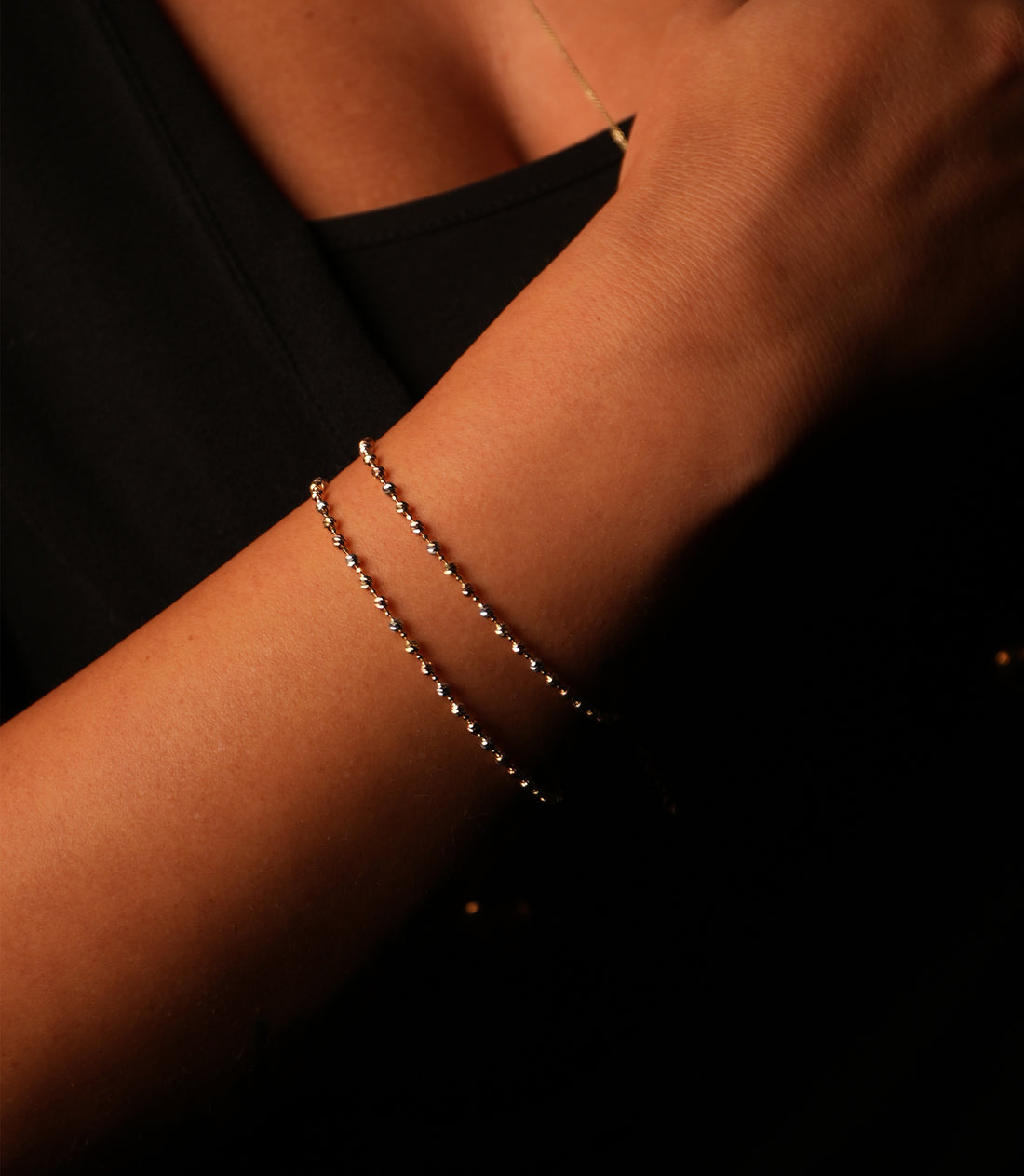 Dorika Tricolor schlicht – Armband – 585er Gold