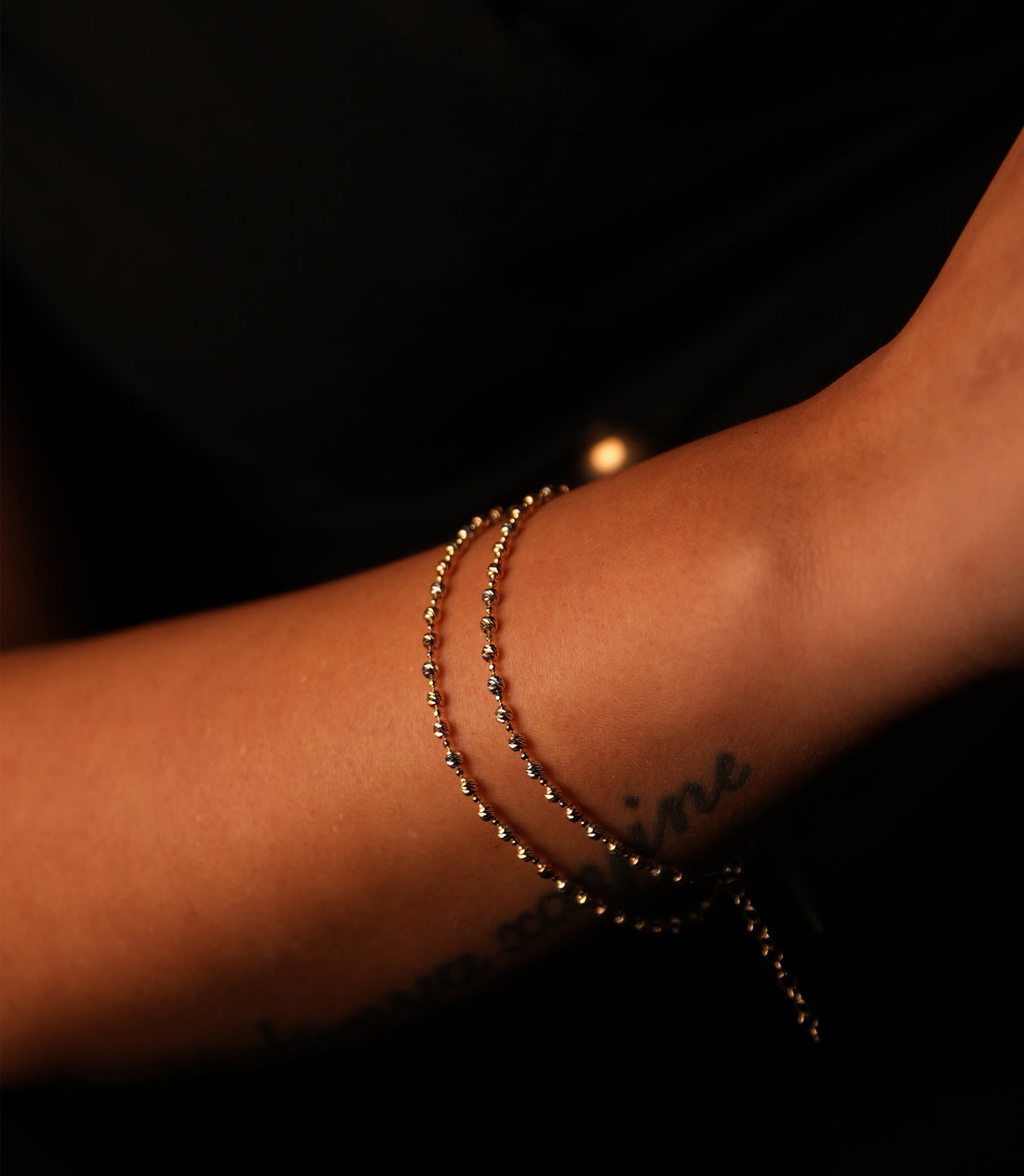 Dorika Tricolor schlicht – Armband – 585er Gold