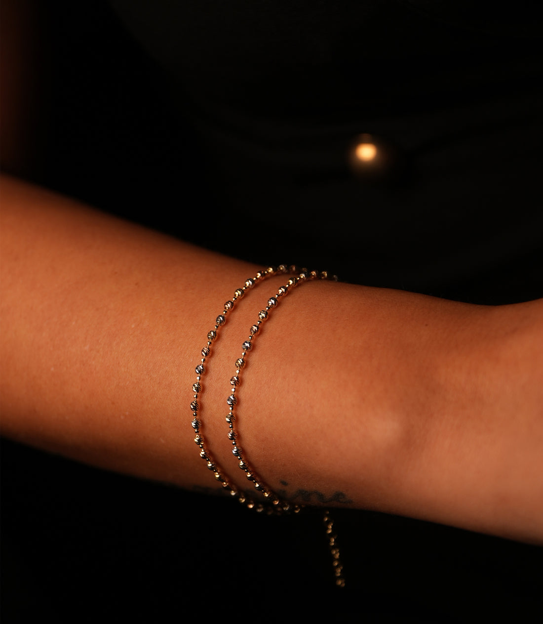 Dorika Tricolor schlicht – Armband – 585er Gold