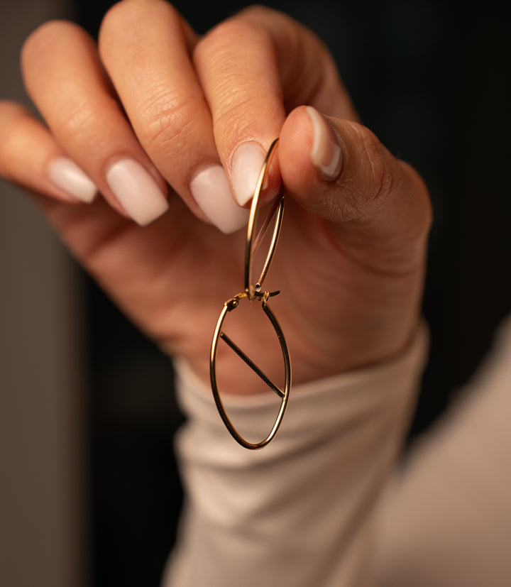 Ovale Bicolor Creole – 585er Gold
