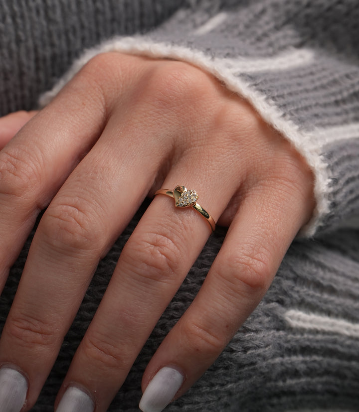 Heart-of-Gold-Ring – 585er Gold