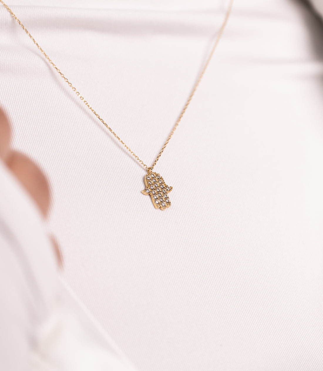 Fatimas Hand Kette – 585er Gold