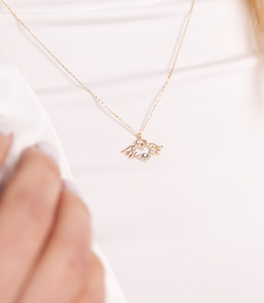 ''Engel Herz''-Kette - 585er Gold - Elina Gold