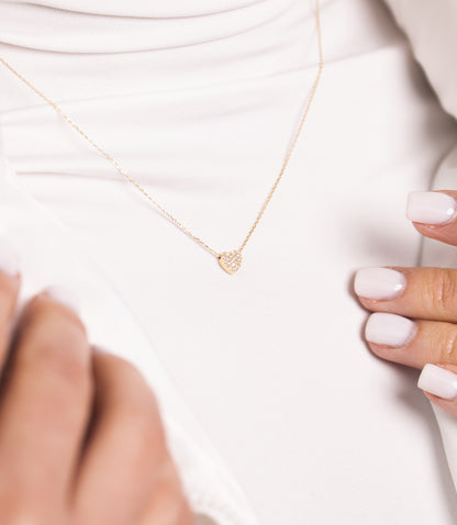 ''Herz Zirkonia'''-Kette - 585er Gold - Elina Gold