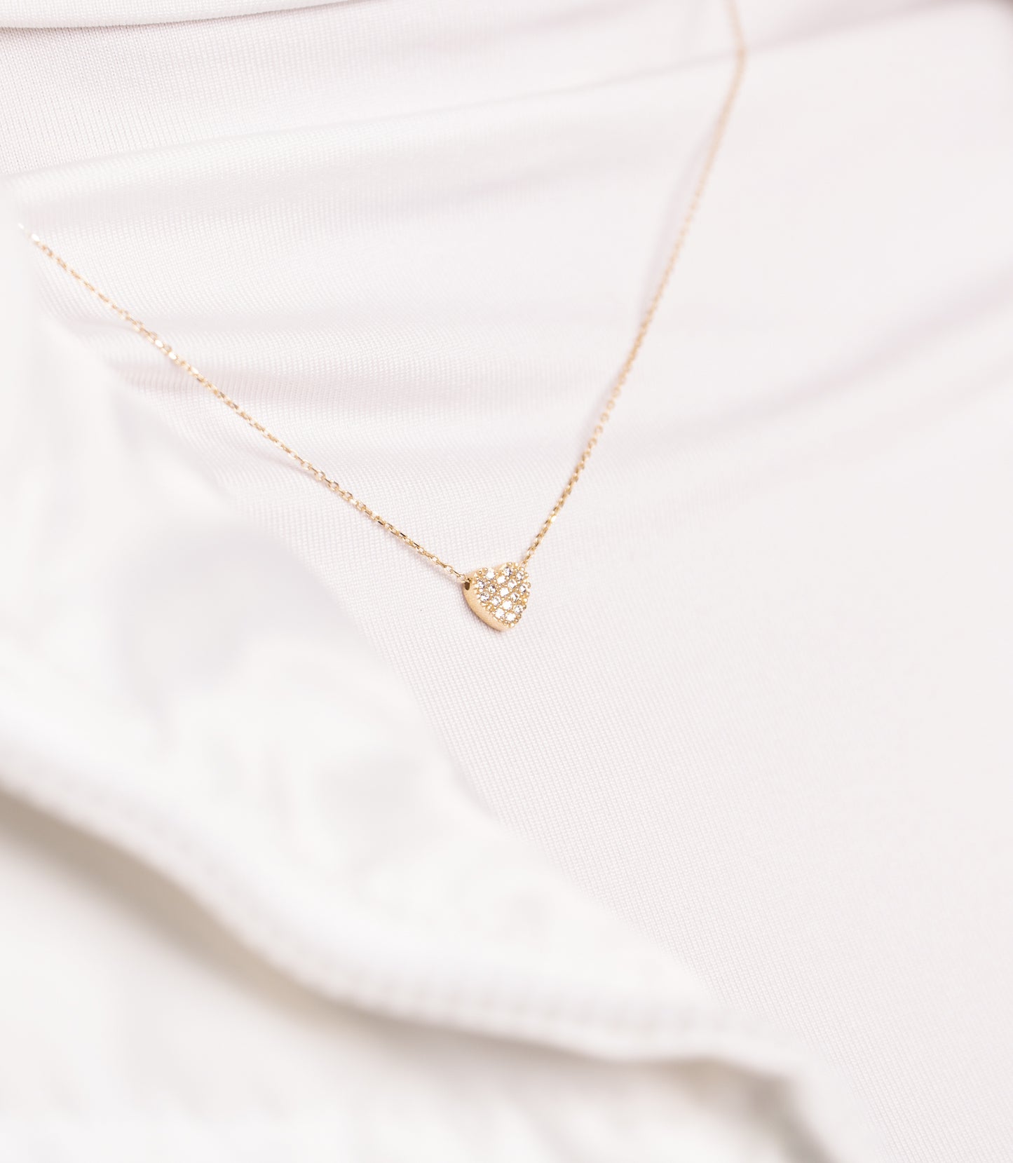 ''Herz Zirkonia'''-Kette - 585er Gold - Elina Gold