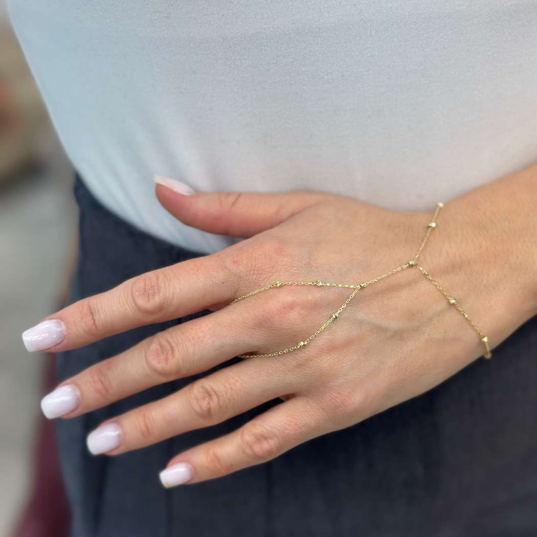 Dorika Handkette – 585er Gelbgold