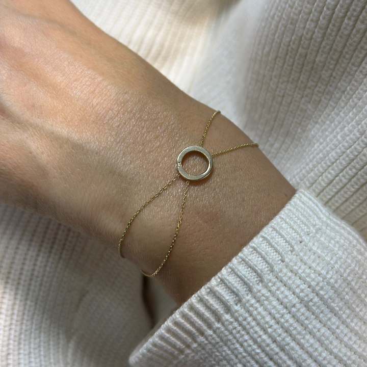 Kreis Eleganz Armband – 585er Gold