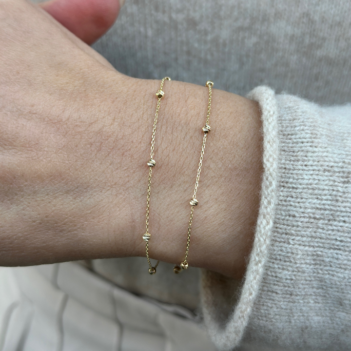 Dorika zweireihig Armband – 585er Gold