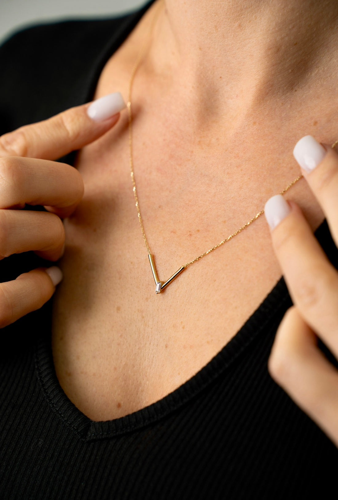 Elina V Shine – Echtgold-Halskette - Elinagold