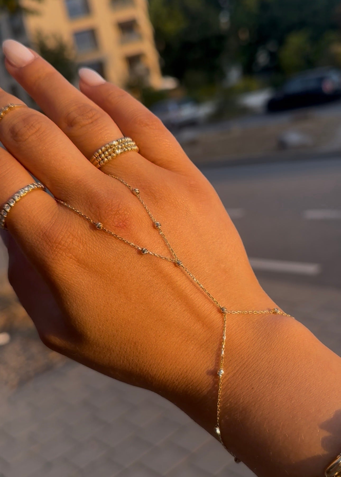 Dorika Handkette – 585er Gelbgold