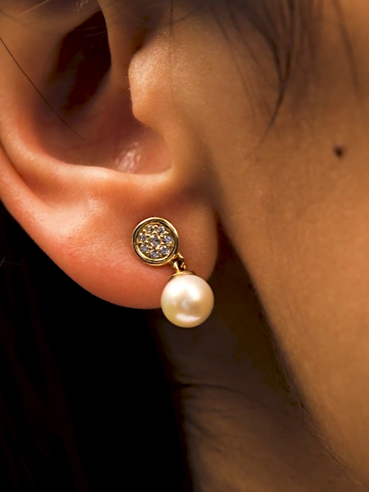 Süßwasserperlen Ohrringe mit Zirkonia