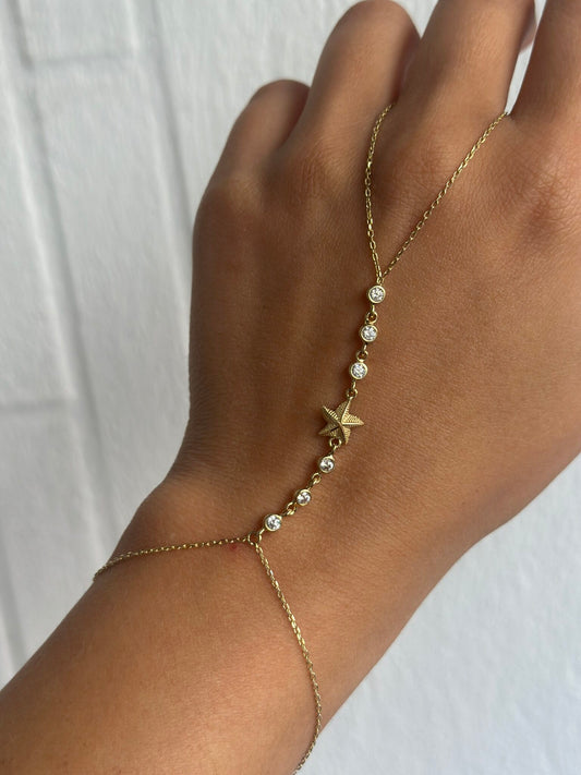 Seestern- Handkette – 585er Gold – Elina Gold