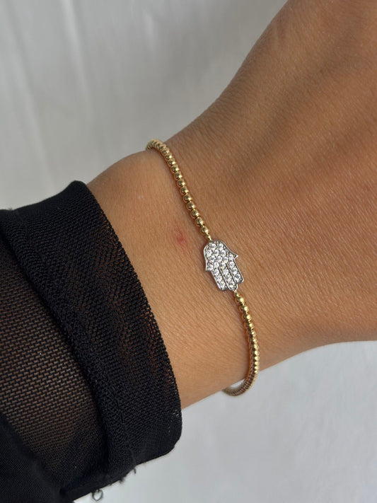 “Fatimas Hand“-Armband – 585er Gold – Elina Gold