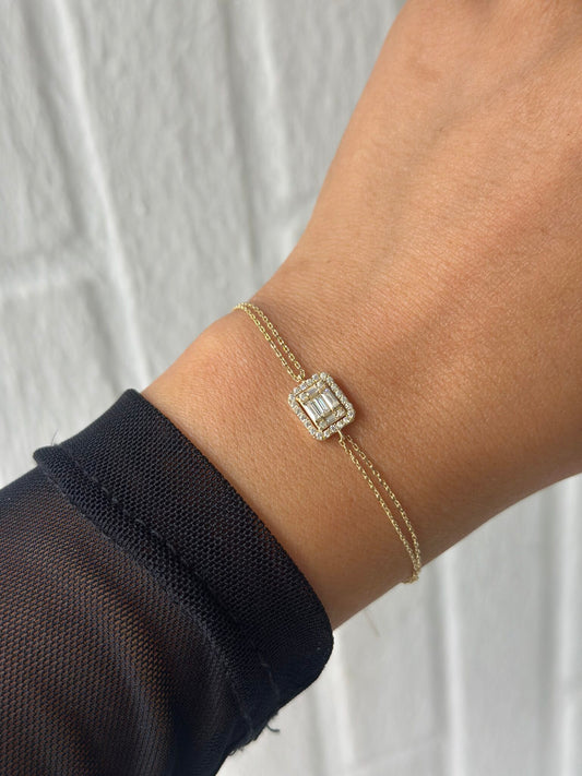 Baguette -Armband – 585er Gold – Elina Gold
