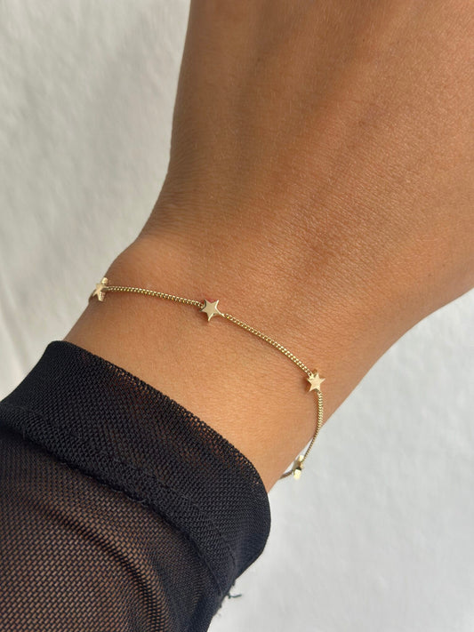 Fünf Sterne -Armband – 585er Gold – Elina Gold