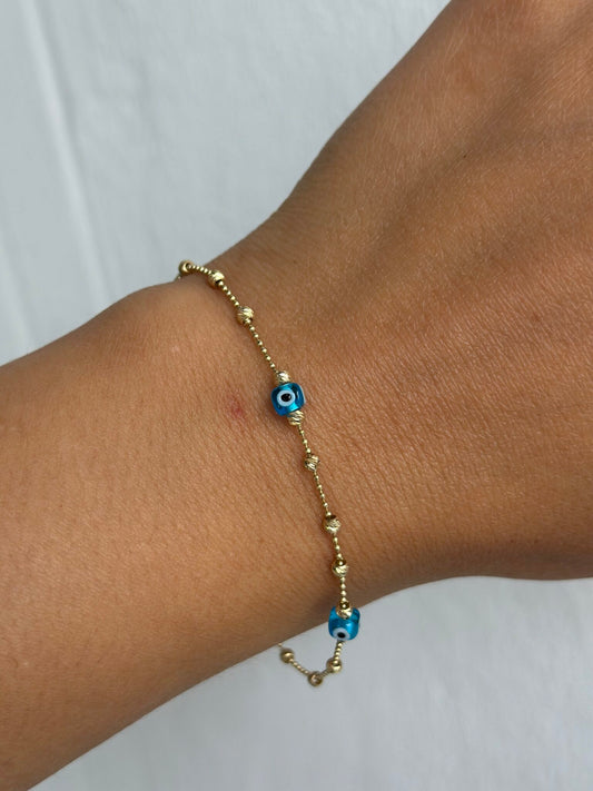 Nazar Dorika -Armband – 585er Gold – Elina Gold
