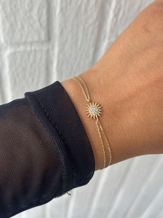 Sonne filigran-Armband – 585er Gold – Elina Gold