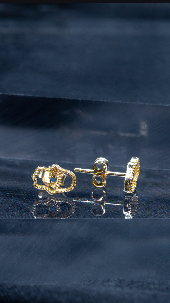 Nazar Türkis Stecker – Ohrring – 585er Gold