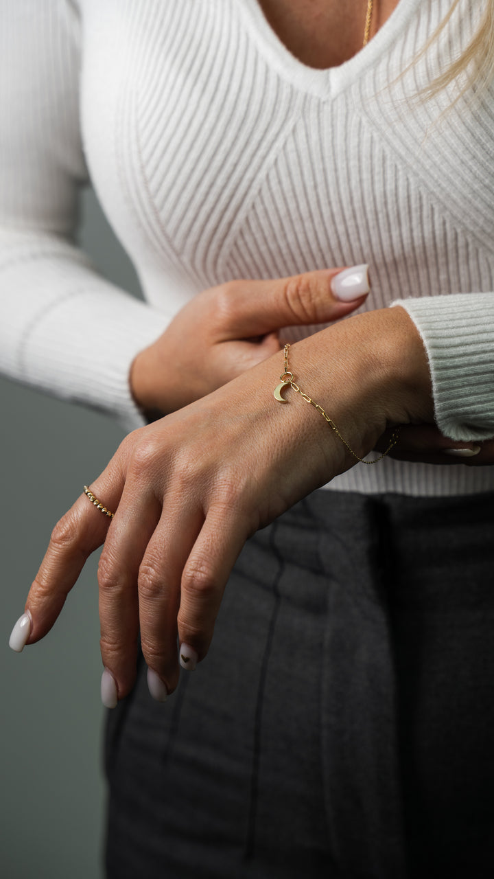 Halbmond Glieder - Armband - Elina Gold
