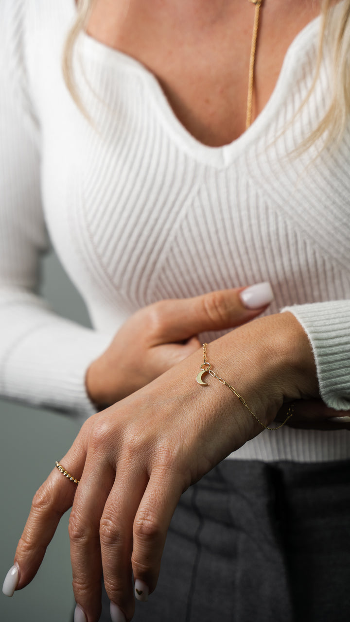 Halbmond Glieder - Armband - Elina Gold