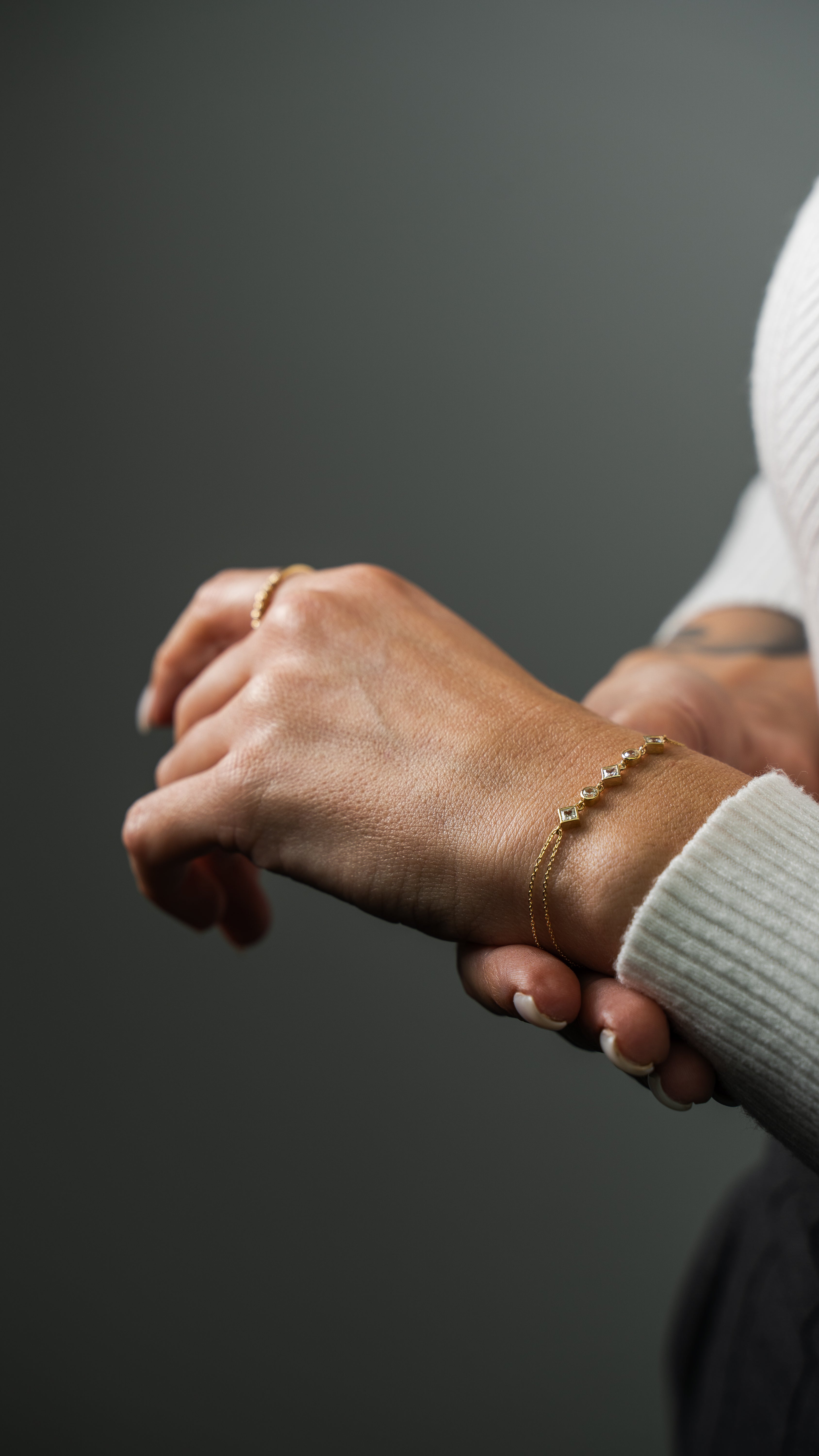 Kreis Quadrat - Armband - Elina Gold