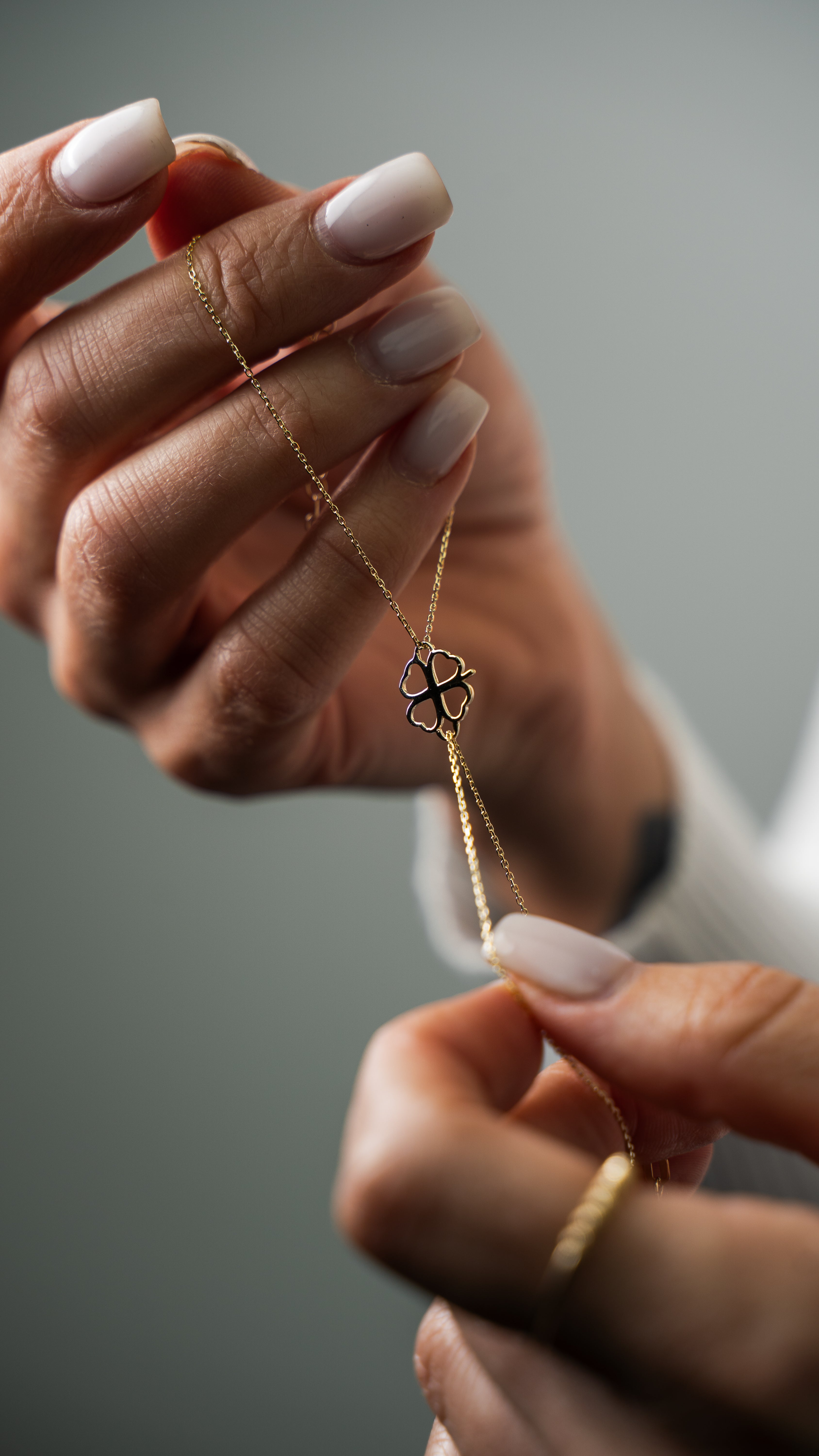 Kleeblatt Rahmen - Armband - Elina Gold