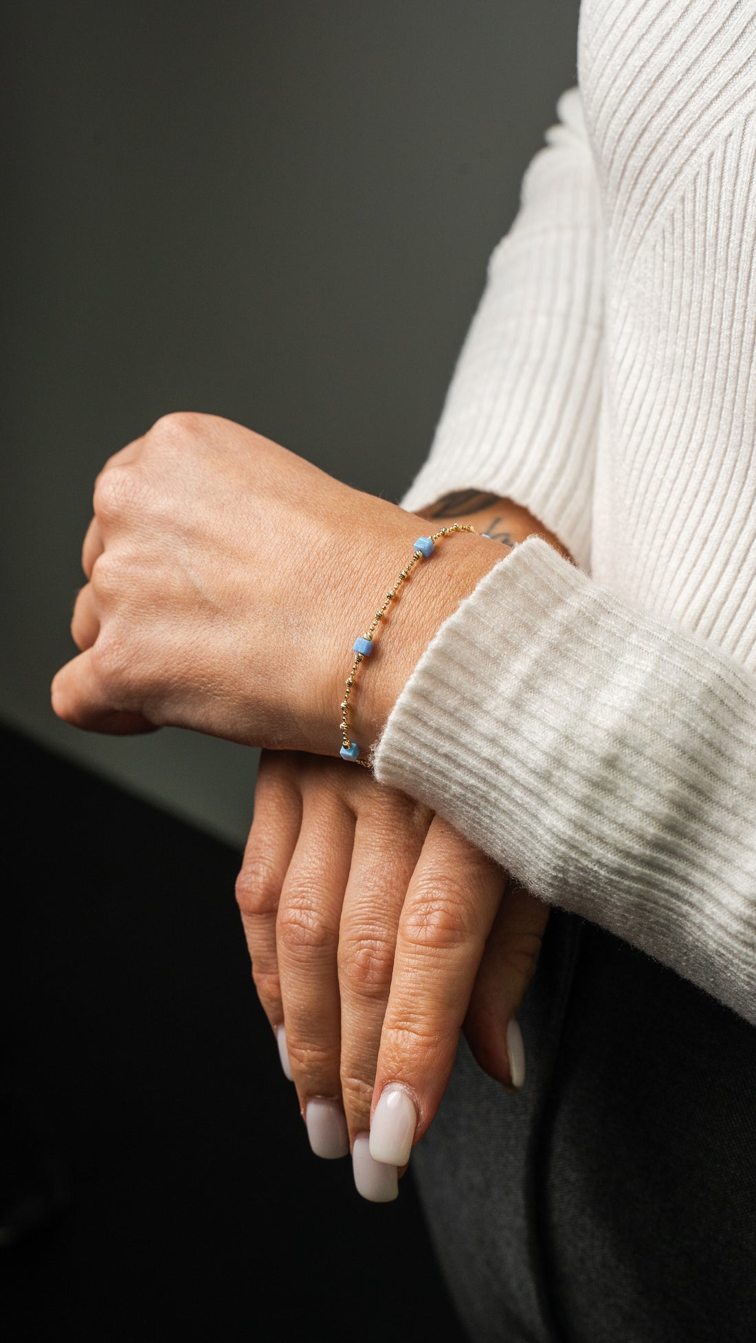 Dorika Blauer Opalit Armband