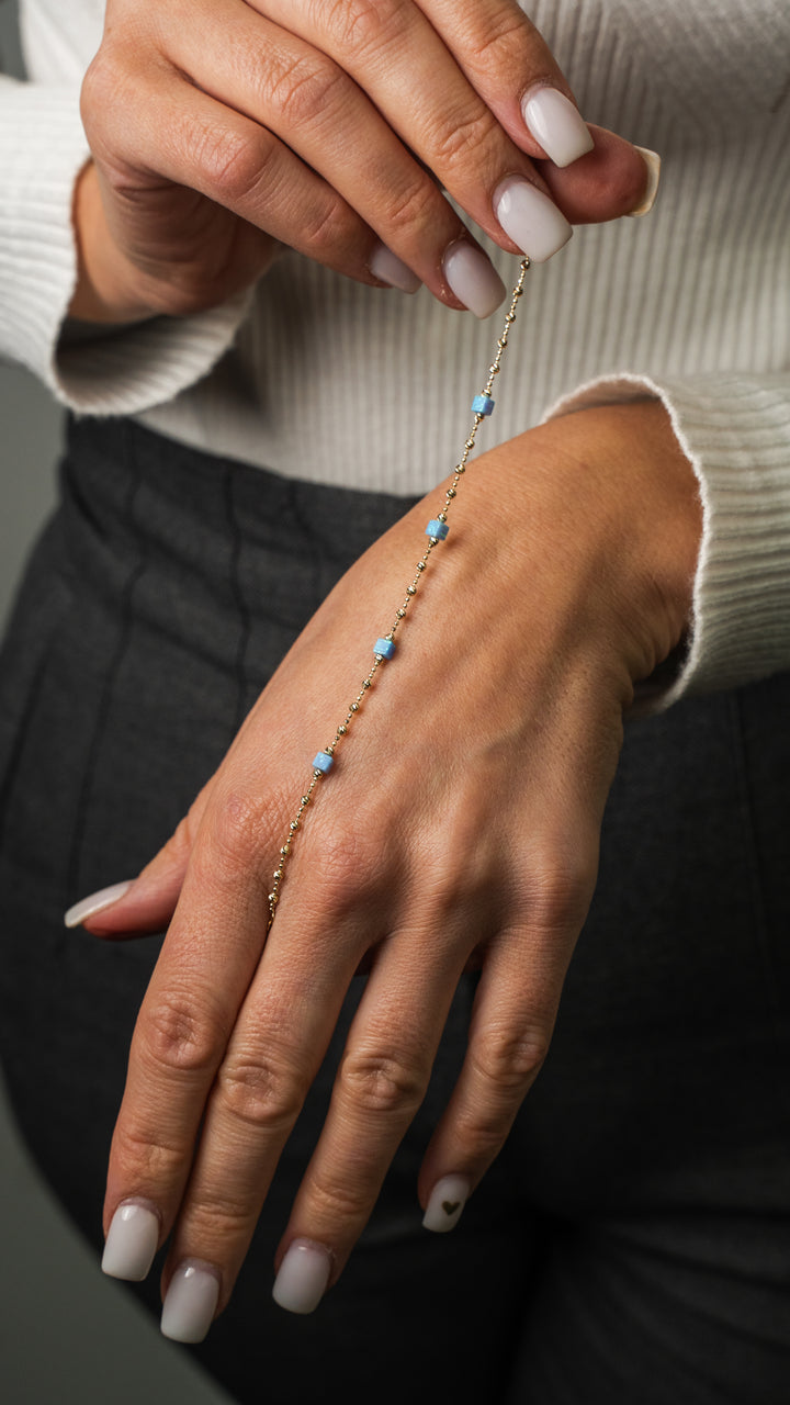 Dorika Blauer Opalit Armband